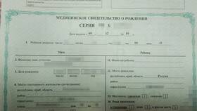 Как написать реквизиты свидетельства о рождении в Цвет Диванов