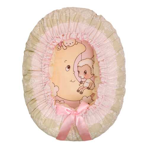 Подушка-валик-гнездо ЗОЛОТОЙ ГУСЬ Овечка на луне ( розовый) 8226 в Цвет Диванов
