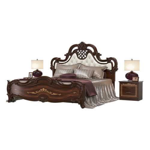 Кровать 1800 с тумбами Мэри-Мебель Грация СГ-10МИ орех тайский, 320х220х155 см в Цвет Диванов