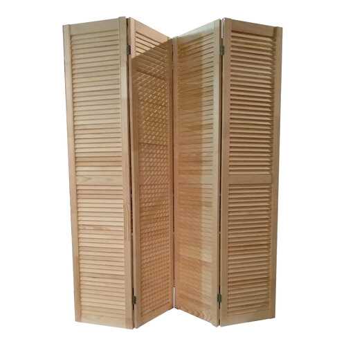Ширма деревянная жалюзийная ДваДома 4 секционная, Размер 180х160 см (Секция 40 см) в Цвет Диванов