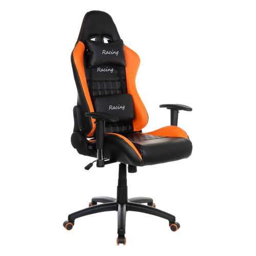 Игровое кресло College BX-3827/Кожа PU черно-оранжевая в Цвет Диванов