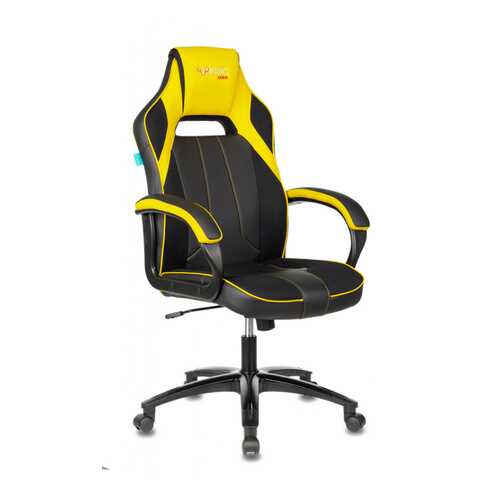 Кресло игровое Бюрократ VIKING 2 AERO YELLOW черный/желтый искусст.кожа/ткань в Цвет Диванов