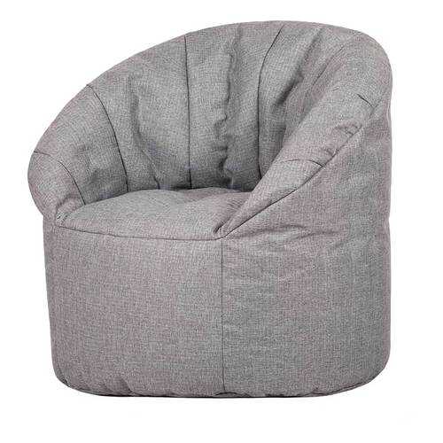 Кресло бескаркасное Папа Пуф Club Chair Grey, размер XL, рогожка, серый в Цвет Диванов