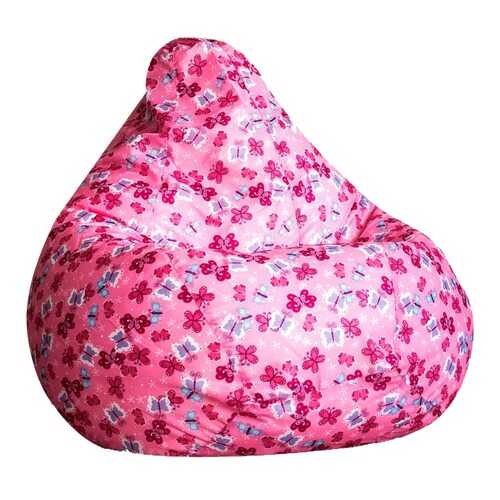 Кресло-мешок DreamBag Розовые Бабочки, размер XXXL, жаккард, розовый с рисунком в Цвет Диванов