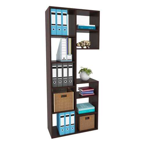 Стеллаж MFMaster MAS_MST-SSR-02-R-16VE 69,8х30х171,6 см, венге в Цвет Диванов