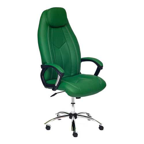 Кресло руководителя TetChair Boss, зеленый/хром в Цвет Диванов