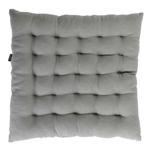 Стеганая подушка на стул из умягченного льна серого цвета Essential 40х40 в Цвет Диванов